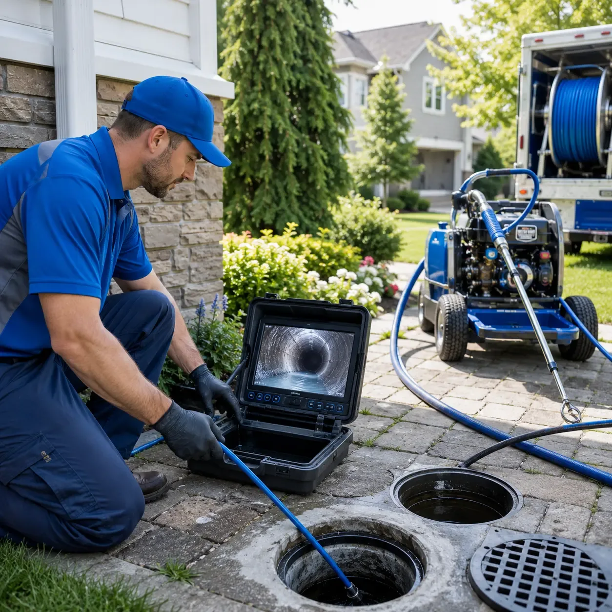 Outdoor drain cleaning professionals serving Slatedale, PA